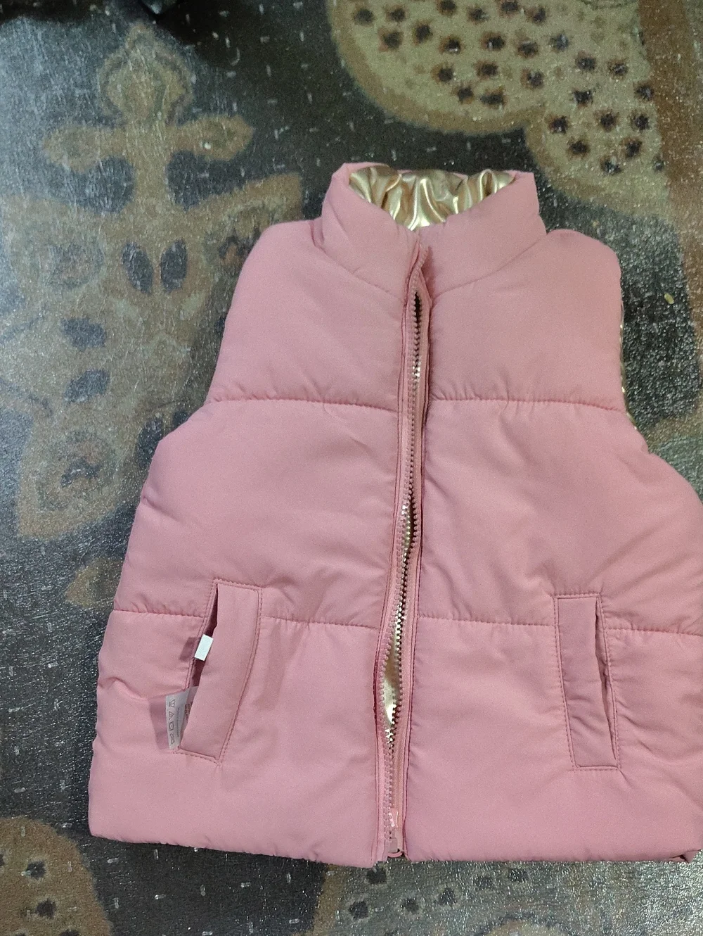 3t Pink And Gold Reversible Vest $25